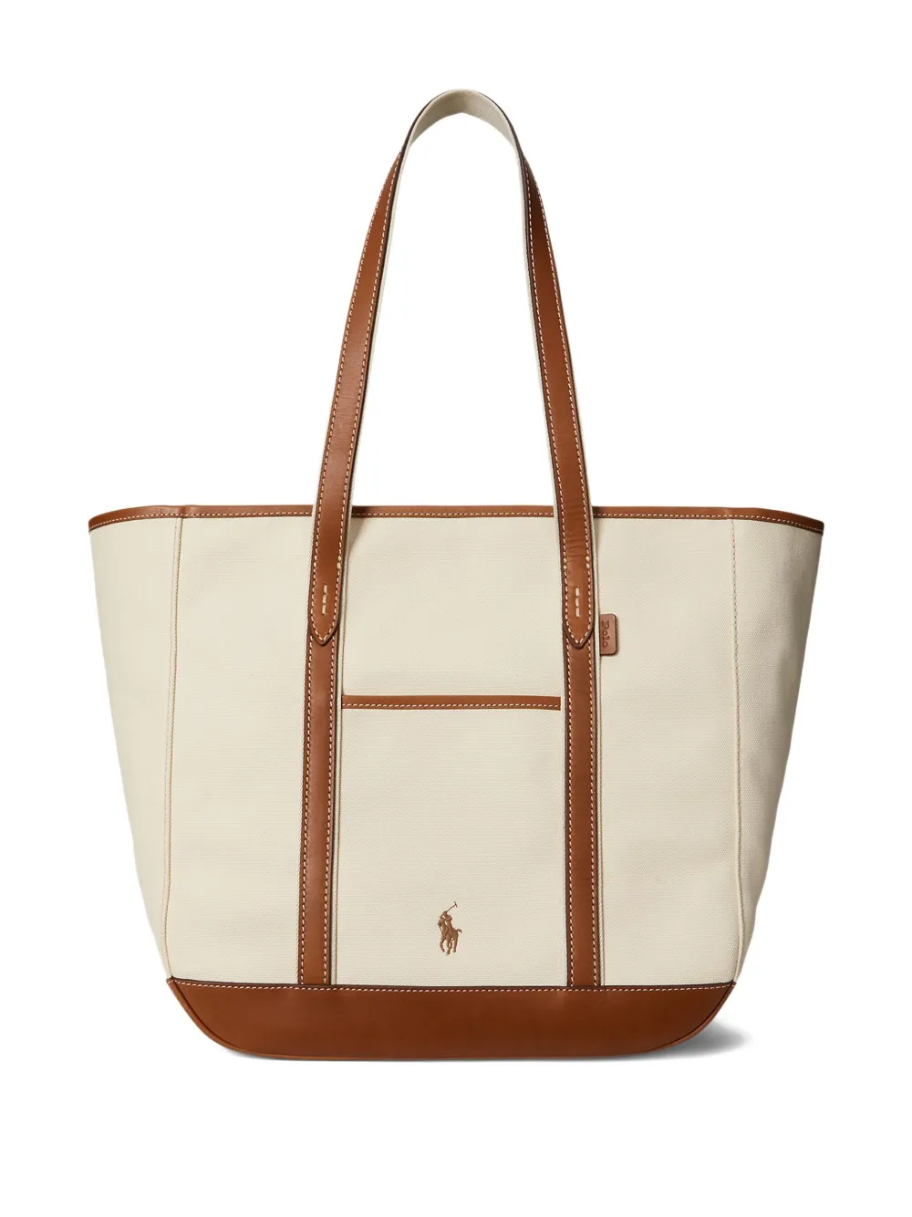 Polo Ralph Lauren Canvas shopper met geborduurd logo Beige
