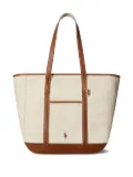 Polo Ralph Lauren embroidered-logo canvas tote bag - Neutrals
