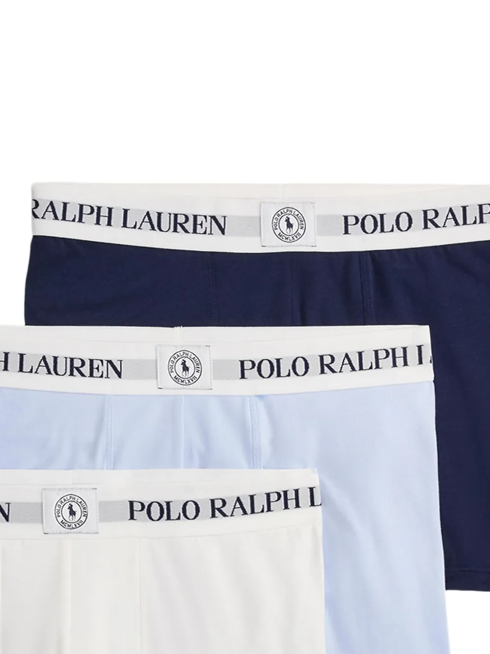 Polo Ralph Lauren Drie boxershorts met logoband Wit