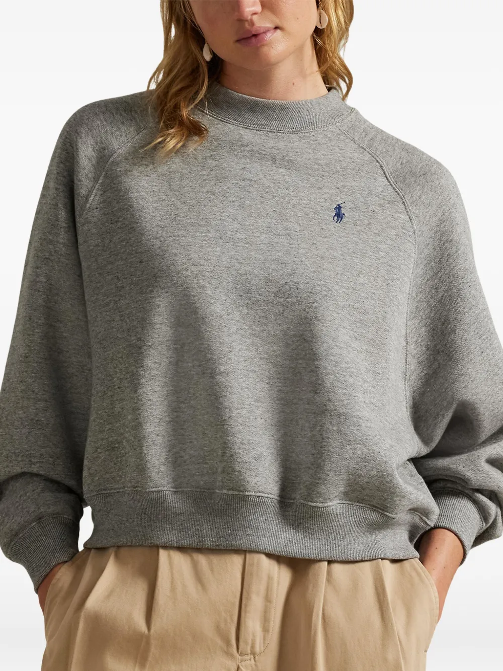 さめかえ　　　　　　　　　　　　　　　　　PRL RALPH LAUREN Polo Ralph Lauren raglan-sleeve crew-neck Sweatshirt | Grey