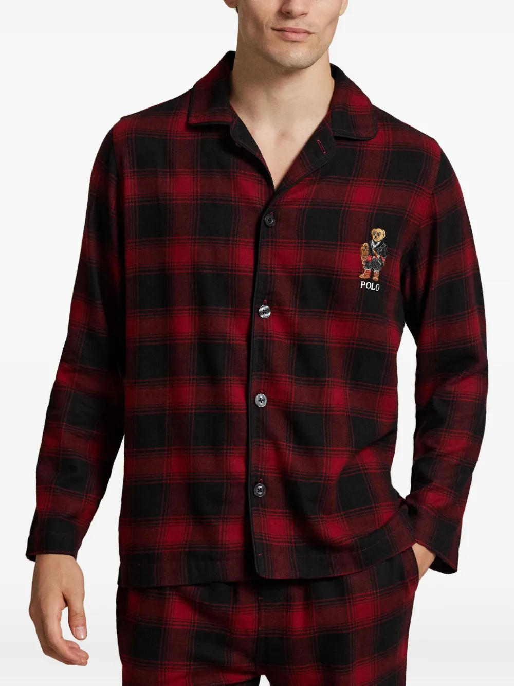 Polo Ralph Lauren Check-bear Pyjamas In Red