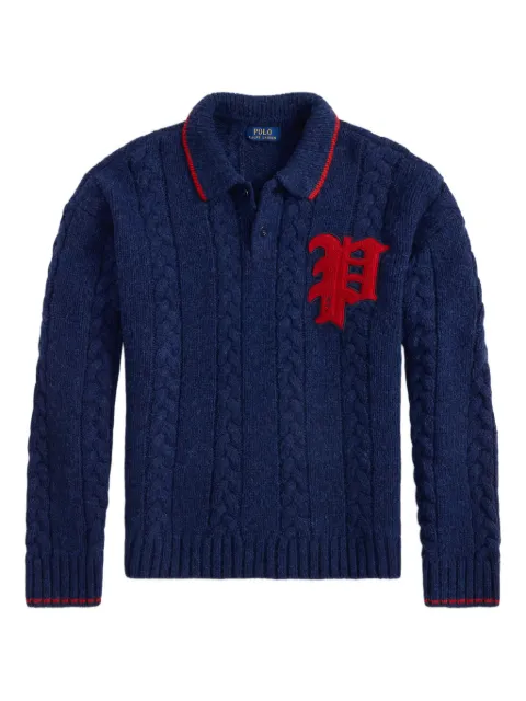 Polo Ralph Lauren cable-knit polo-neck sweater