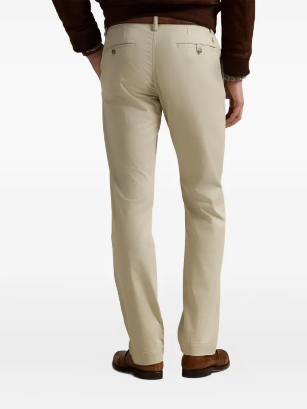 Polo Ralph Lauren flat-front Twill Trousers Neutrals FARFETCH IN
