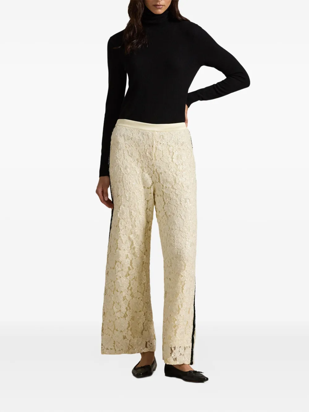 Polo Ralph Lauren lace-sequin trousers | Straight-Leg Pants | Image 2