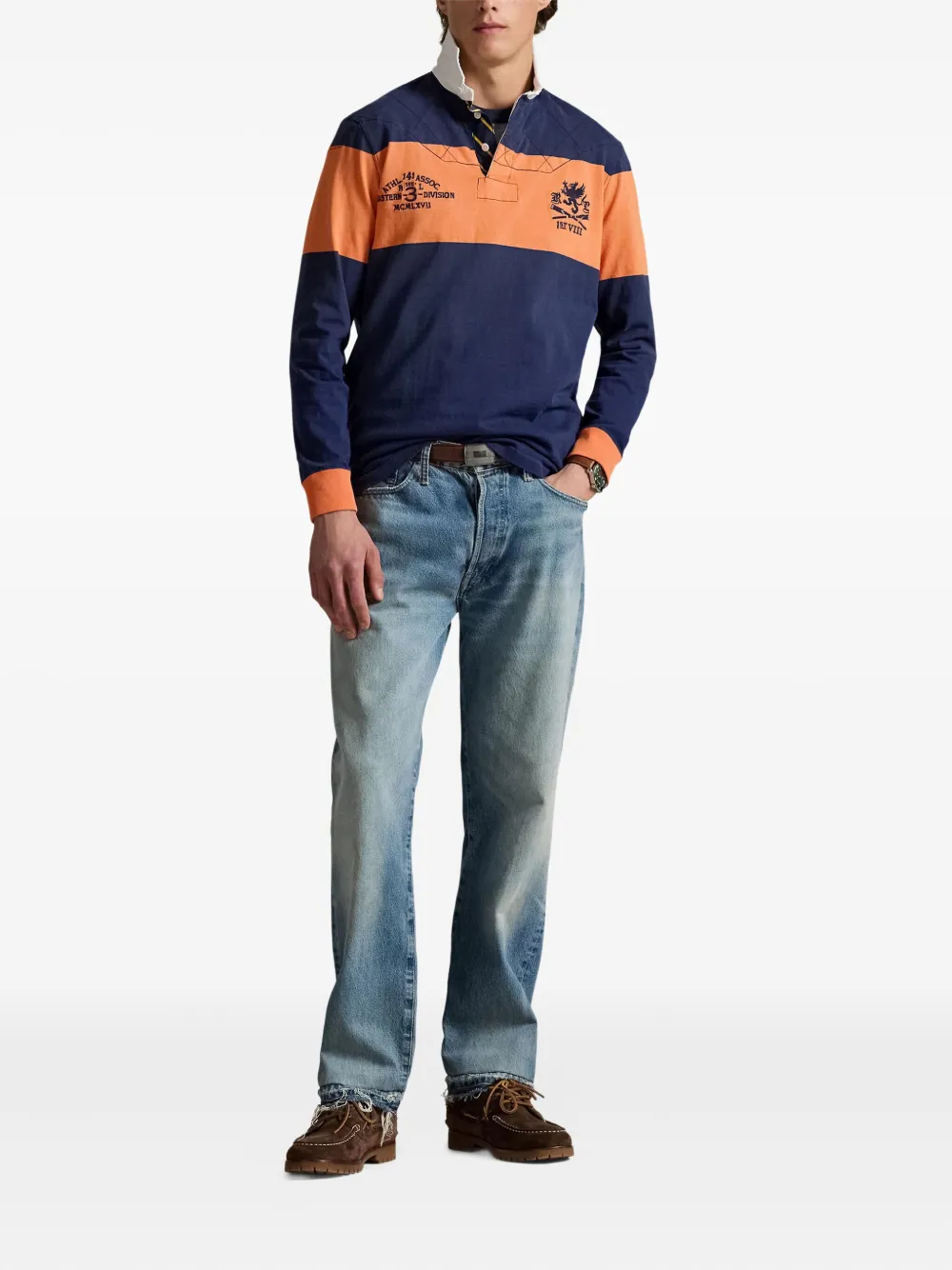 Polo Ralph Lauren stripe-detail long-sleeved polo shirt | Image 2