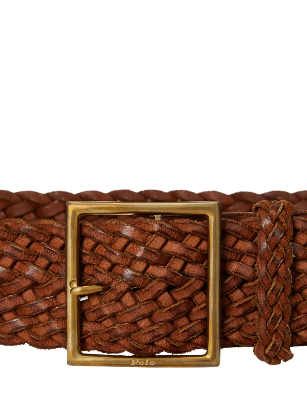 Polo Ralph Lauren Gevlochten riem Bruin