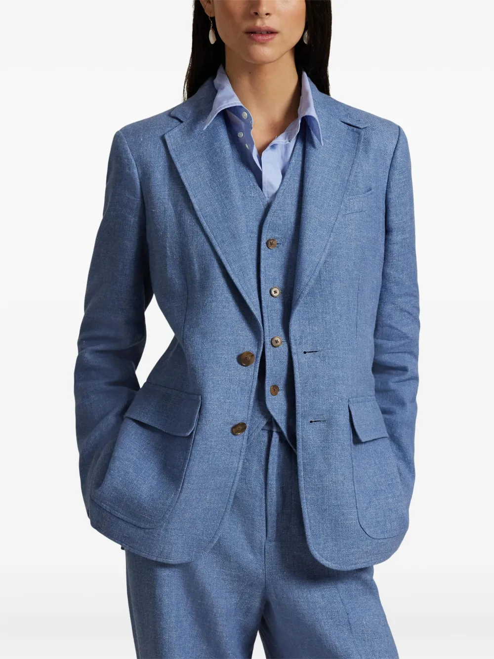 Polo Ralph Lauren Blazer met enkele rij knopen Blauw