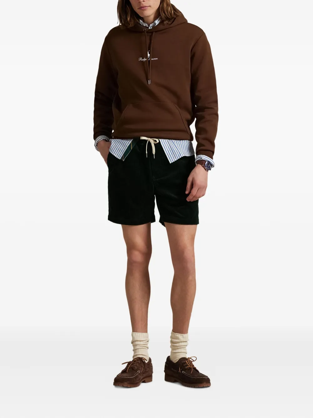 Polo Ralph Lauren Hoodie met geborduurd logo Bruin
