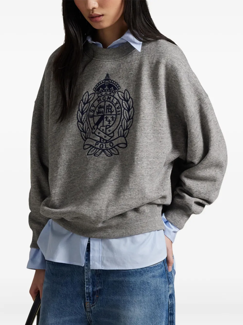 Polo Ralph Lauren Sweater met borduurwerk Grijs