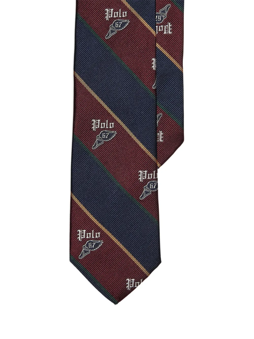POLO RALPH LAUREN KIDS striped winged-foot neck tie - Rood