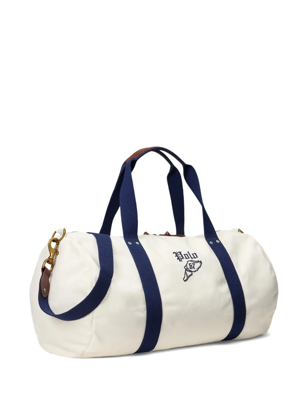 Polo Ralph Lauren Canvas reistas met borduurwerk Wit