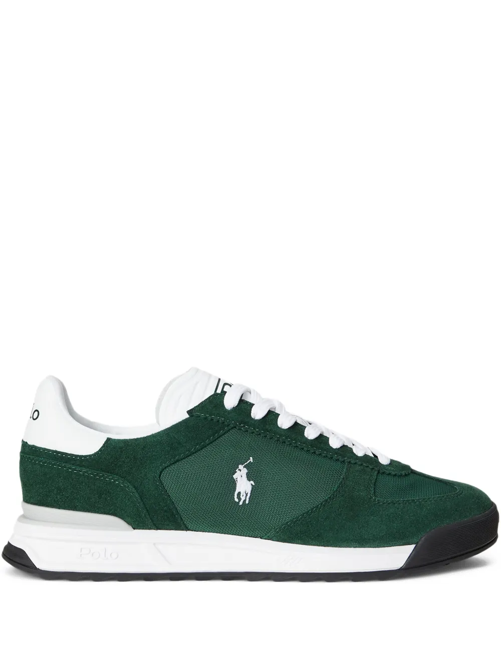 Polo Ralph Lauren Pony Ballerina debossed-logo lace-up sneakers Brown