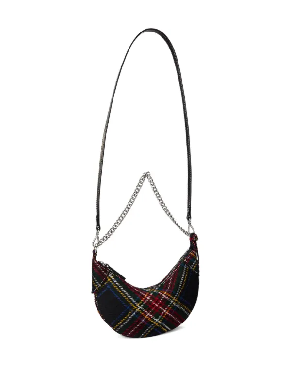 Polo Ralph Lauren Tartan Chain Crossbody Bag Black