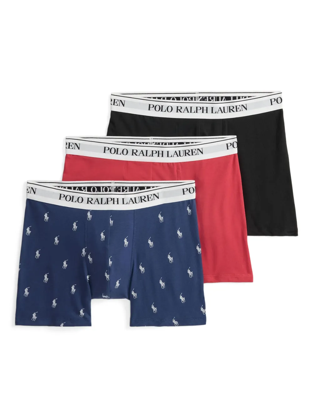 Polo Ralph Lauren Drie boxershorts met print Zwart