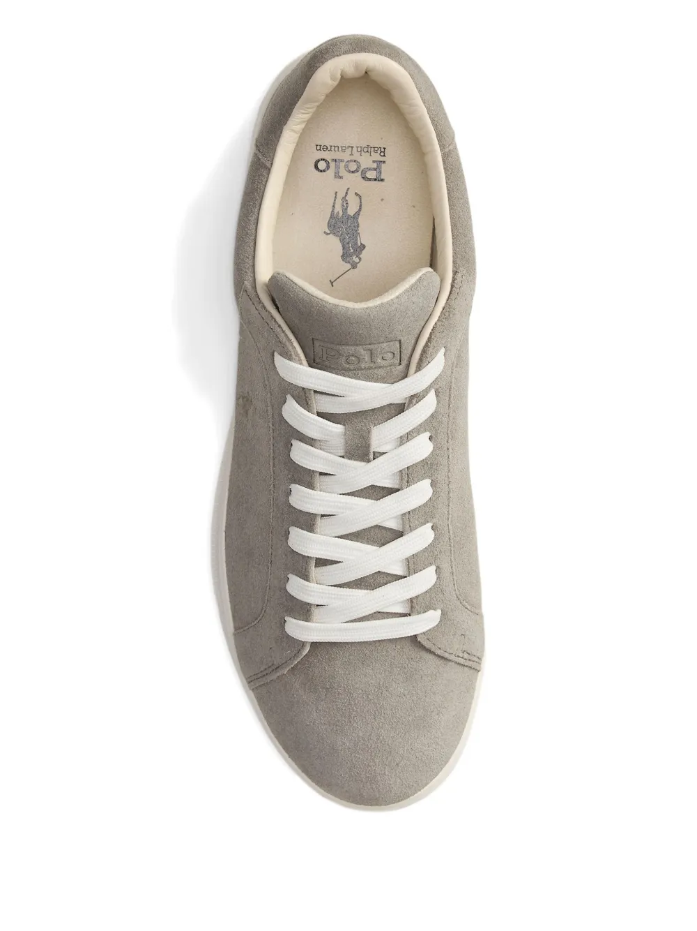 Polo Ralph Lauren Heritage Court Ii Suede Sneakers In Gray