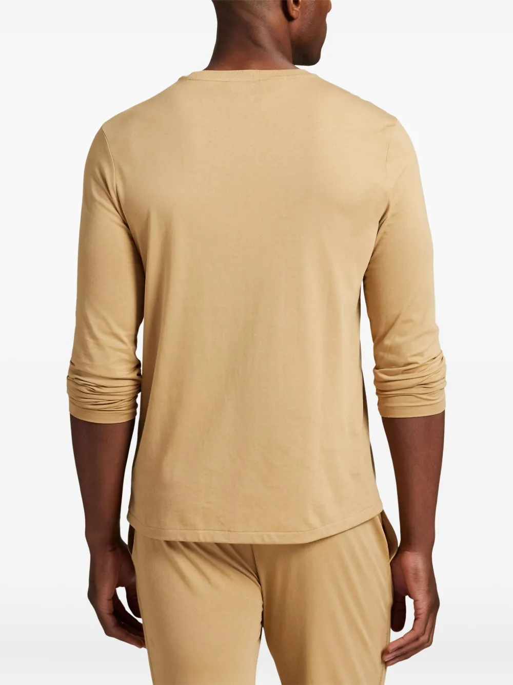 Polo Ralph Lauren Pyjamatop met ronde hals en lange mouwen Beige