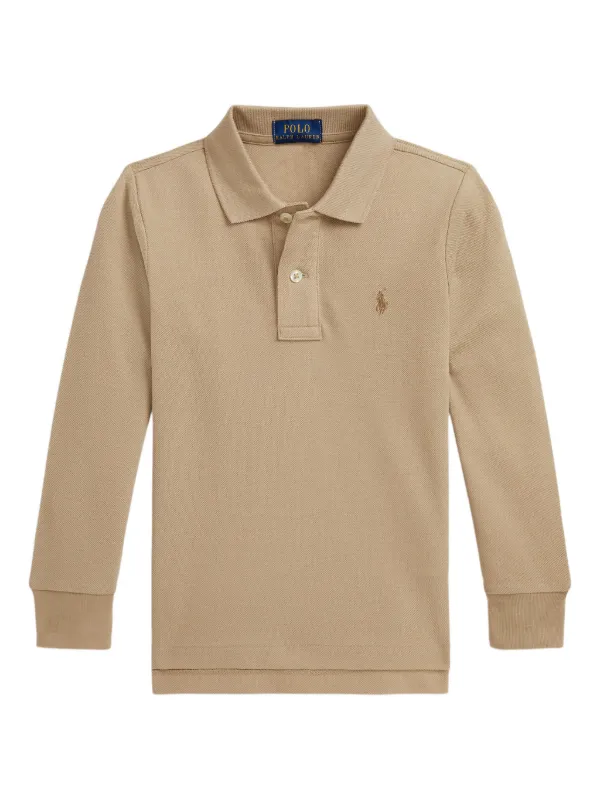 POLO RALPH LAUREN KIDS long-sleeve Polo Shirt Neutrals FARFETCH PH