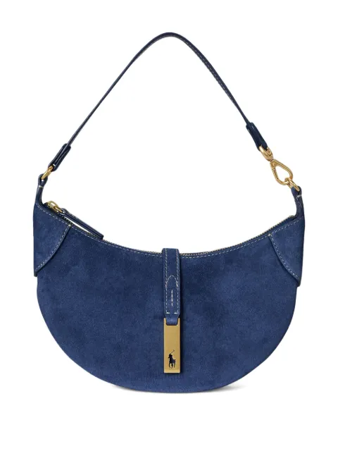 Polo Ralph Lauren Polo ID suede crescent shoulder bag