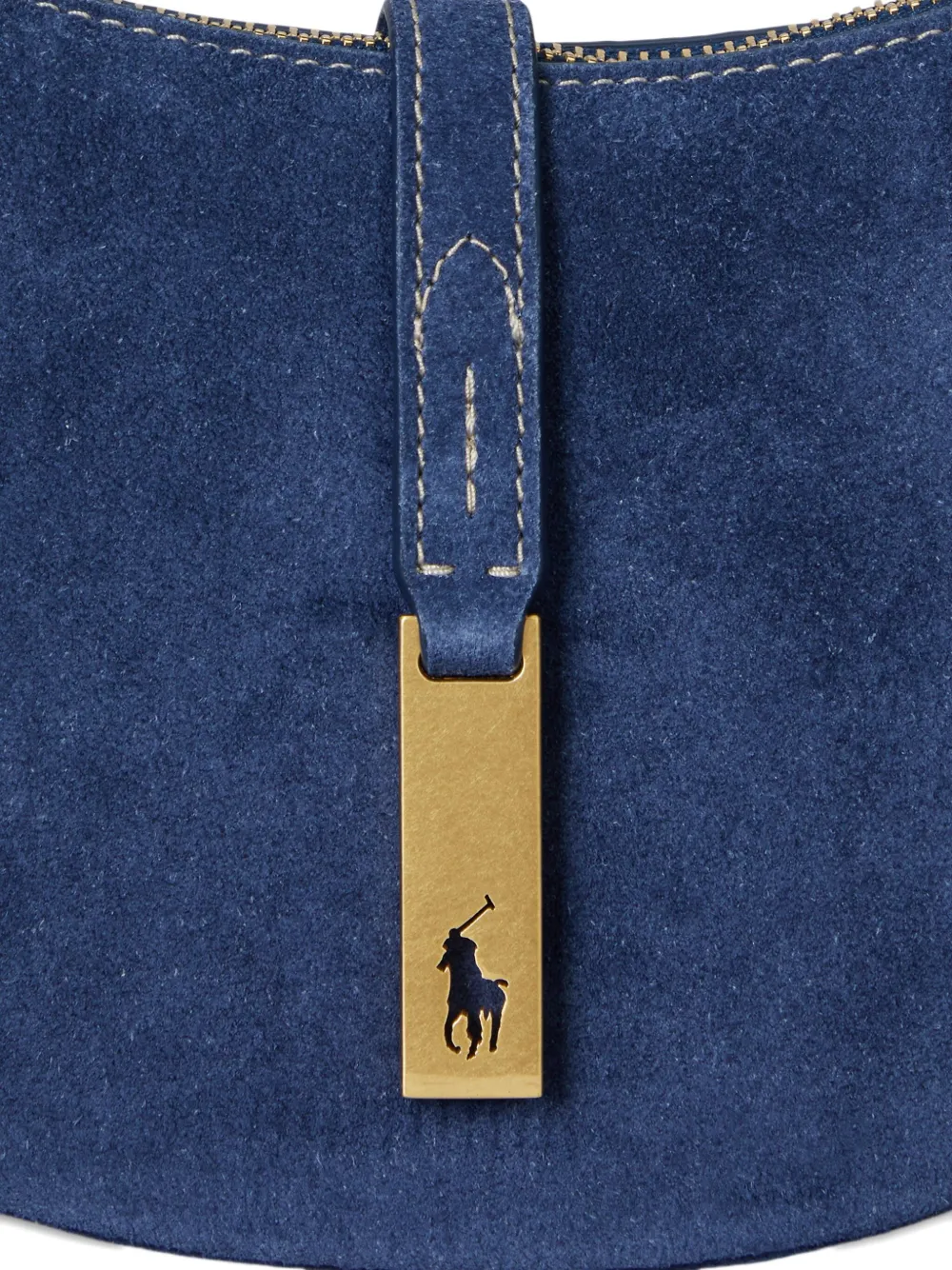 Polo Ralph Lauren Polo Id Suede Crescent Shoulder Bag