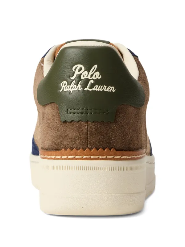 Polo Ralph Lauren Masters suede-panelled Tweed Sneakers | Brown