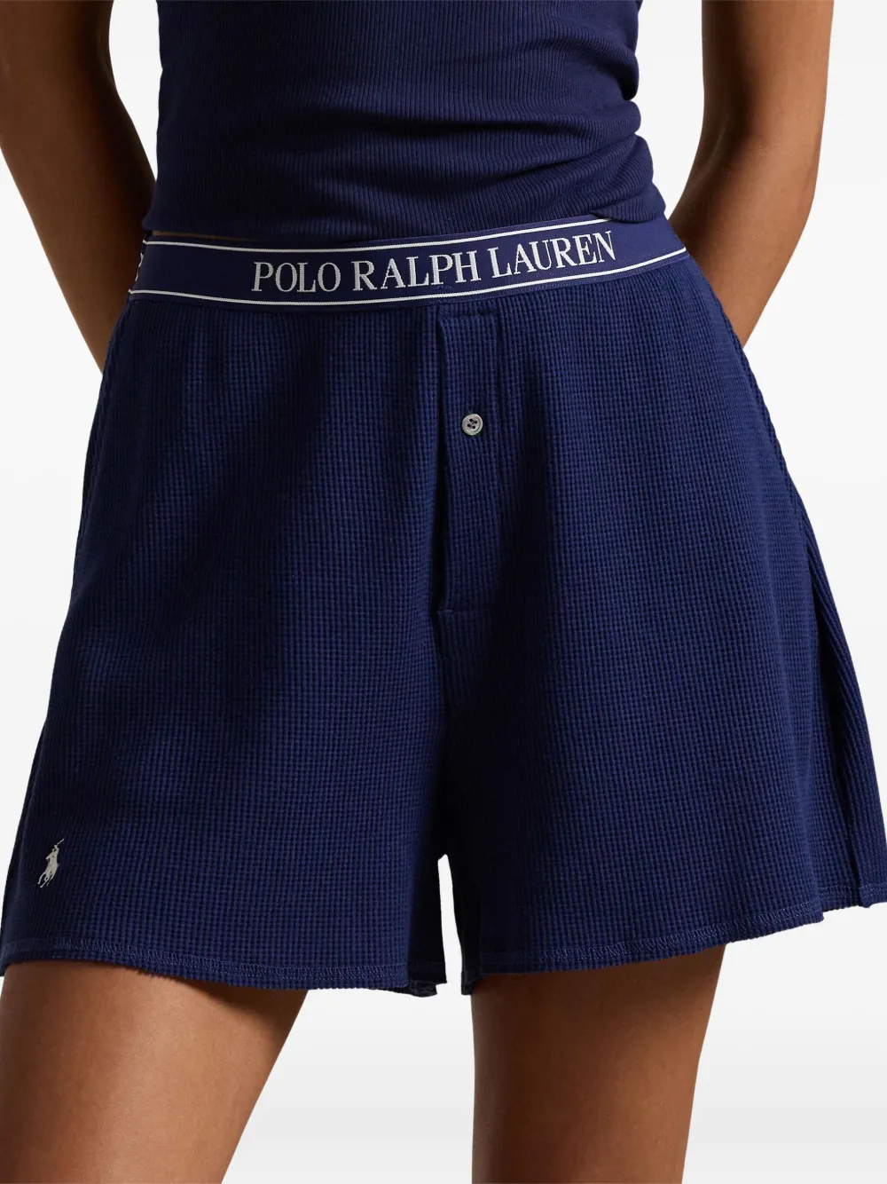 Polo Ralph Lauren Pyjamashorts met logoband Blauw