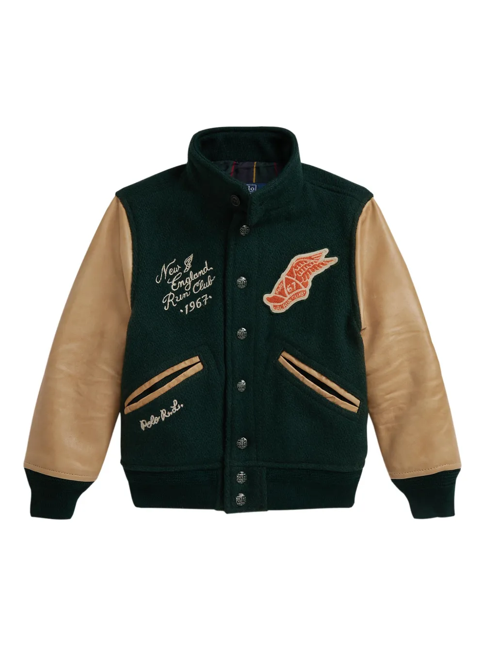 POLO RALPH LAUREN KIDS embroidered-logo bomber jacket | Green | Image 1