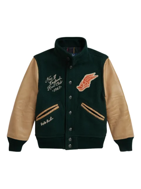 POLO RALPH LAUREN KIDS embroidered-logo bomber jacket