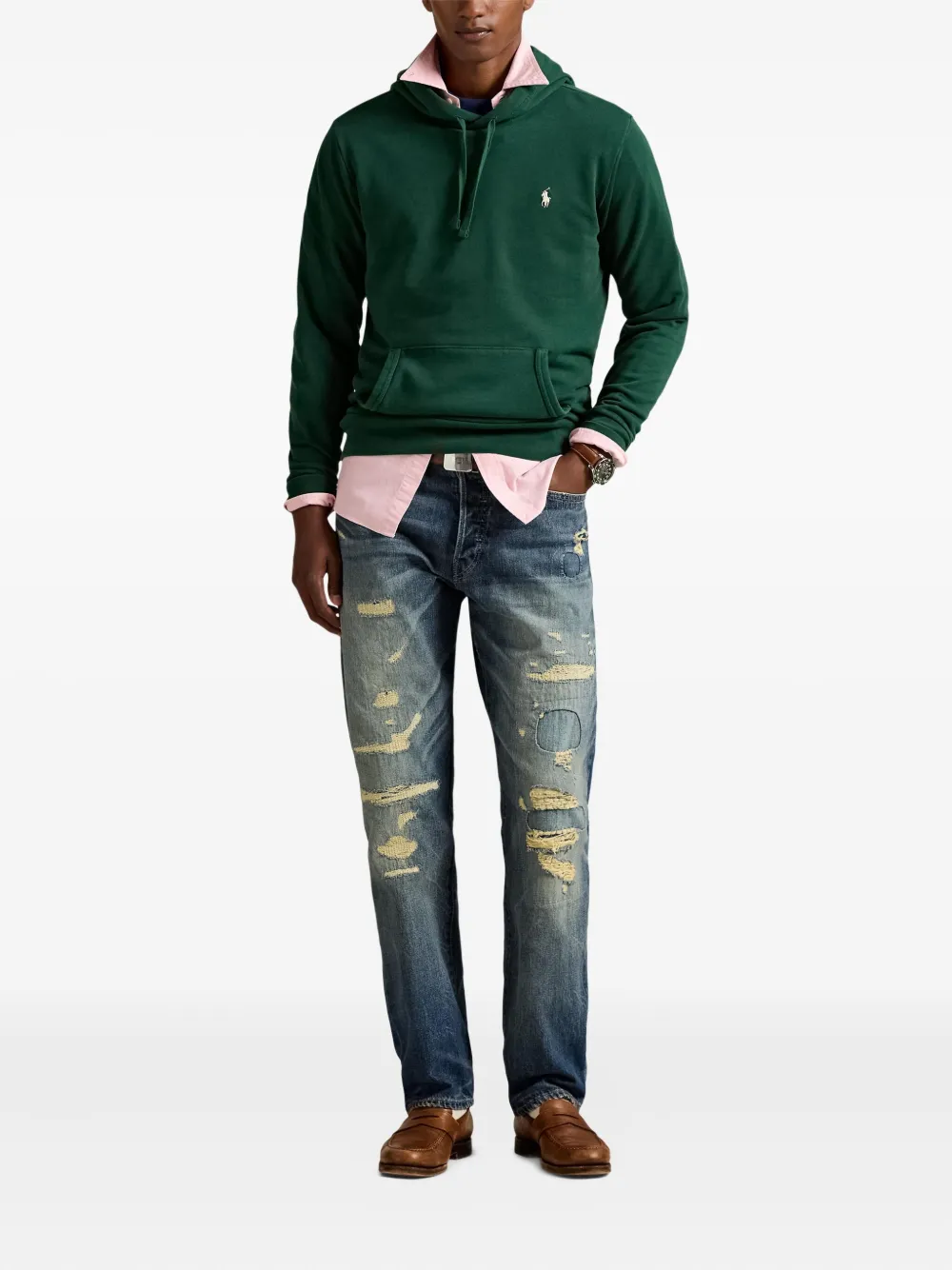 Polo Ralph Lauren Hoodie met Polo Pony-borduurwerk Groen
