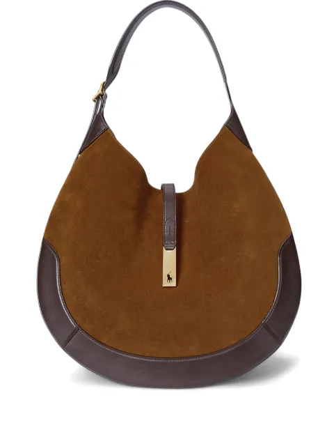 Polo Ralph Lauren Polo ID leather half-moon shoulder bag