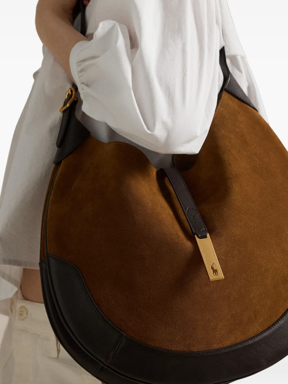Polo Ralph Lauren Polo ID leather half-moon shoulder bag | Image 2