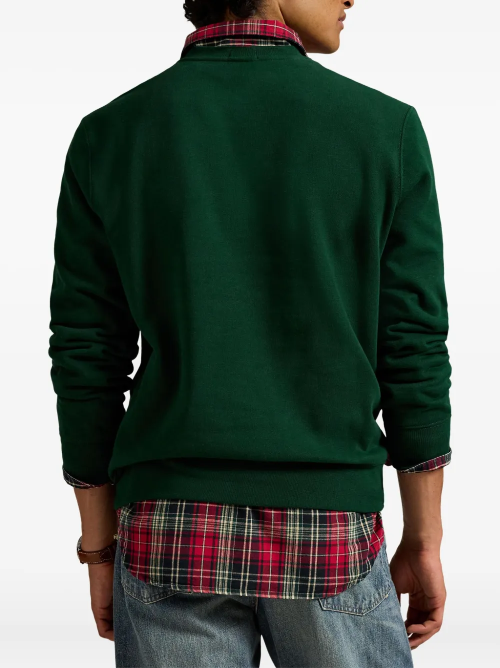 Polo Ralph Lauren Polo Bear Fleece Crew Neck Sweatshirt Clothing In Green