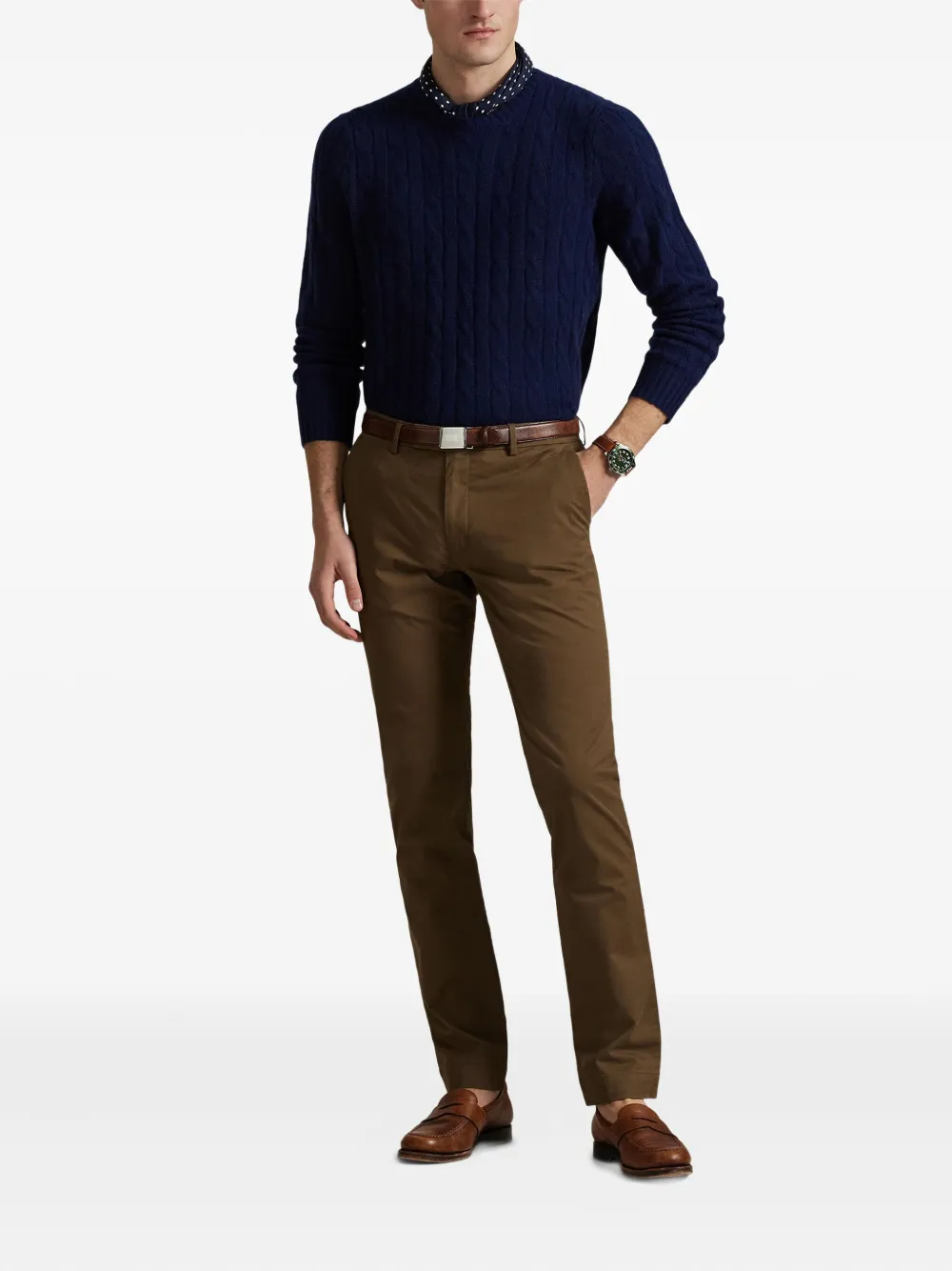 Polo Ralph Lauren Broek met toelopende pijpen Bruin