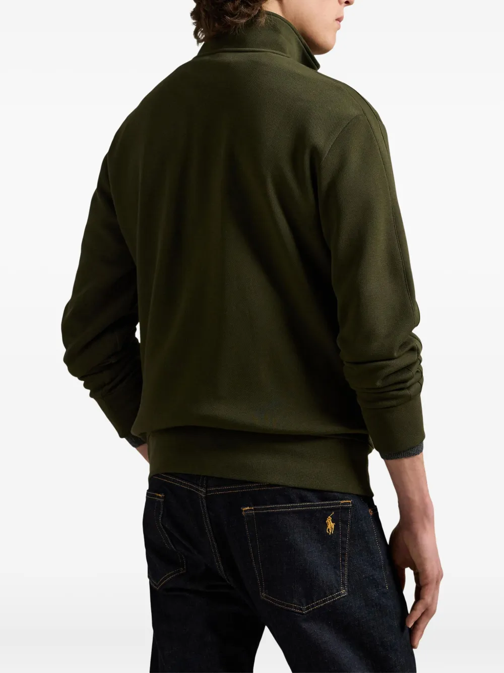 Polo Ralph Lauren Dubbelgebreide sweater met rits Groen