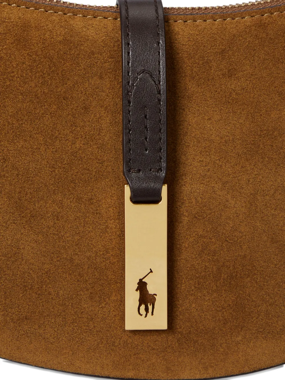 Polo Ralph Lauren Polo ID suède schoudertas Bruin