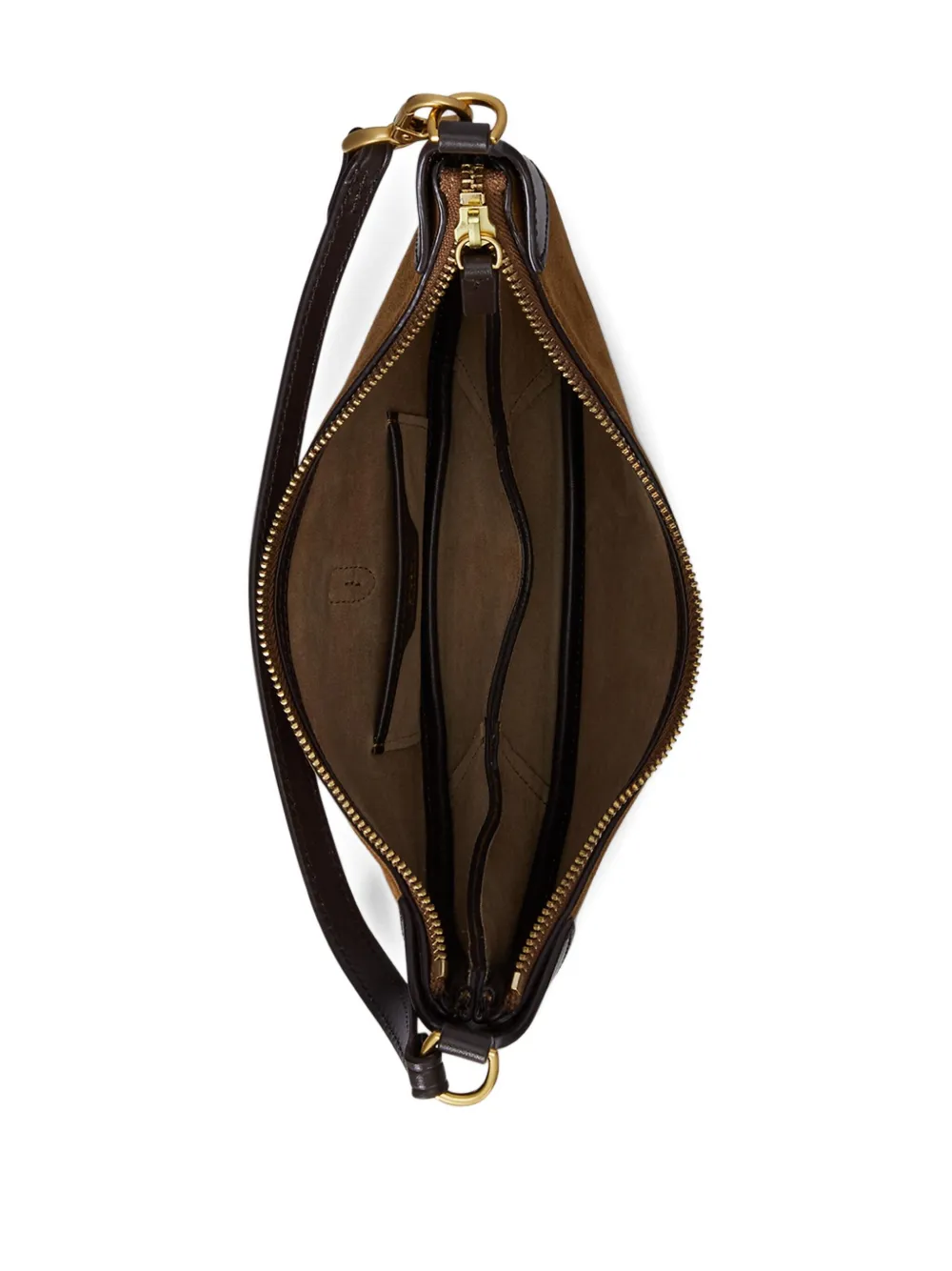 Polo Ralph Lauren Polo ID suède schoudertas Bruin