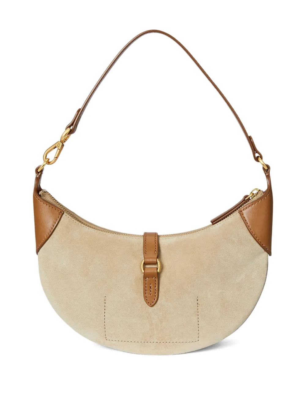 Polo Ralph Lauren Polo ID crescent suede leather shoulder bag | Image 2