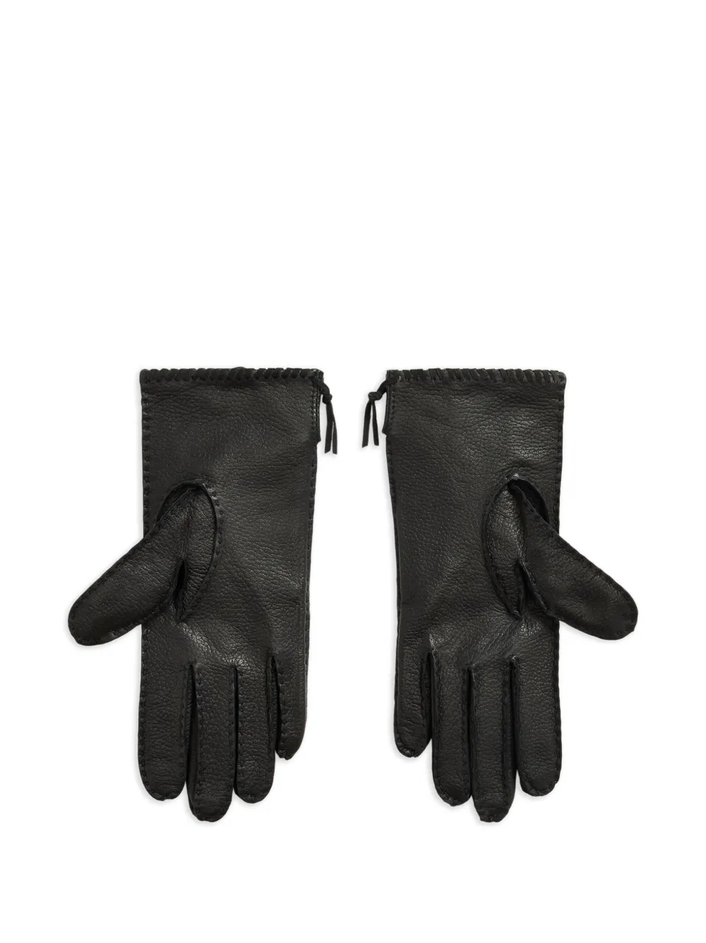 Polo Ralph Lauren Suède handschoenen met stiksels Zwart