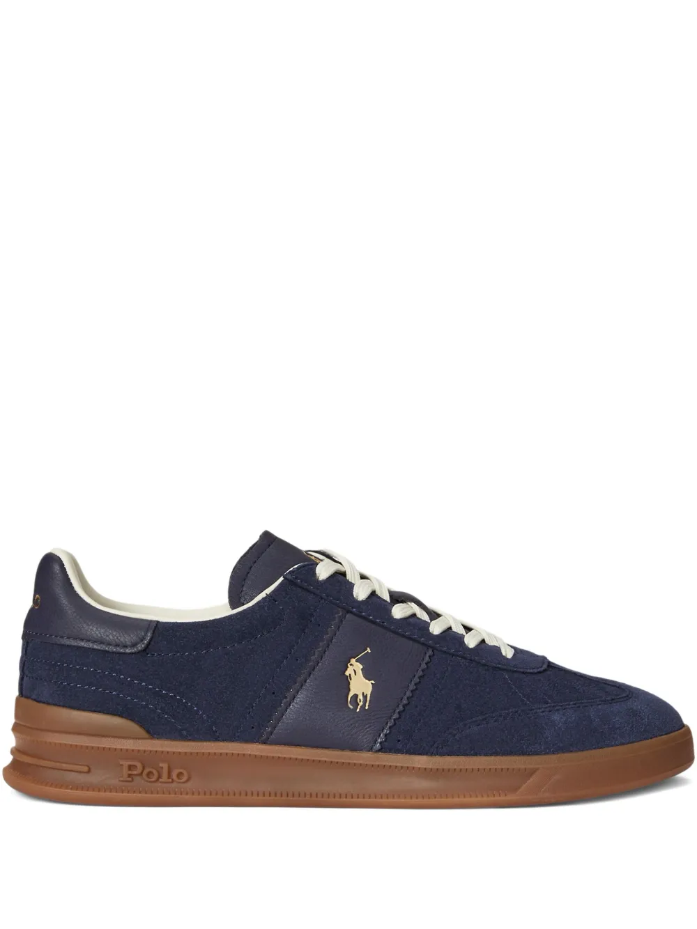 Polo Ralph Lauren Pony Ballerina debossed-logo lace-up sneakers Brown