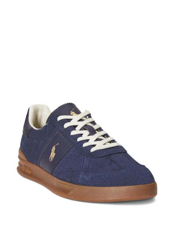 Polo Ralph Lauren Heritage Aera Suede Sneakers | Blue | FARFETCH
