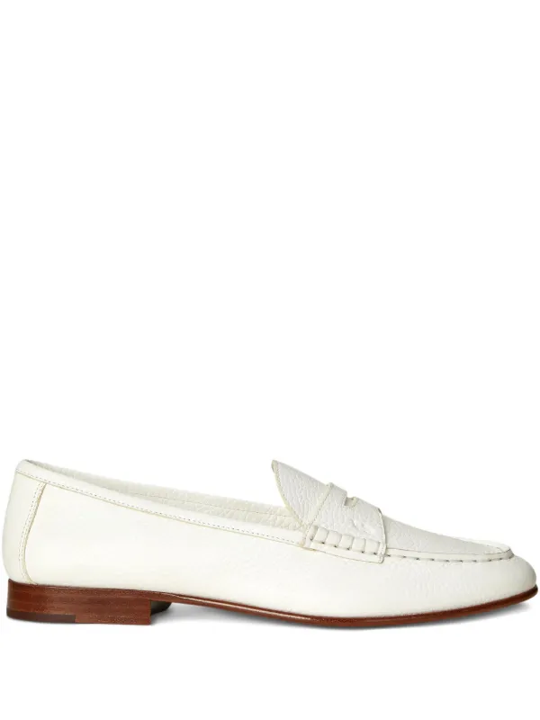 Polo Ralph Lauren Pebbled Leather Loafers White FARFETCH JO
