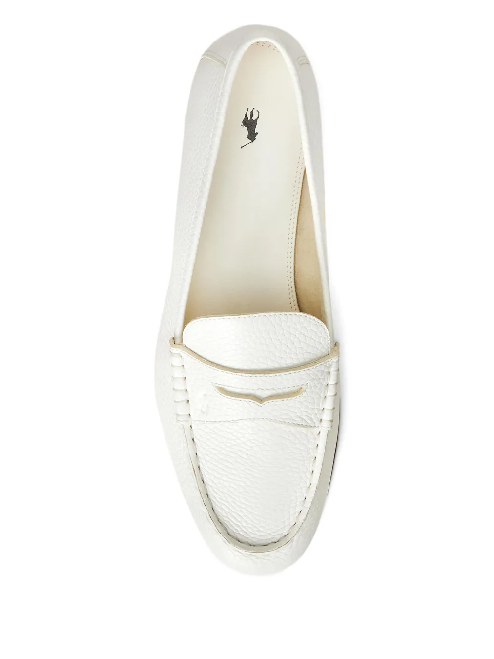 Polo Ralph Lauren pebbled leather loafers White