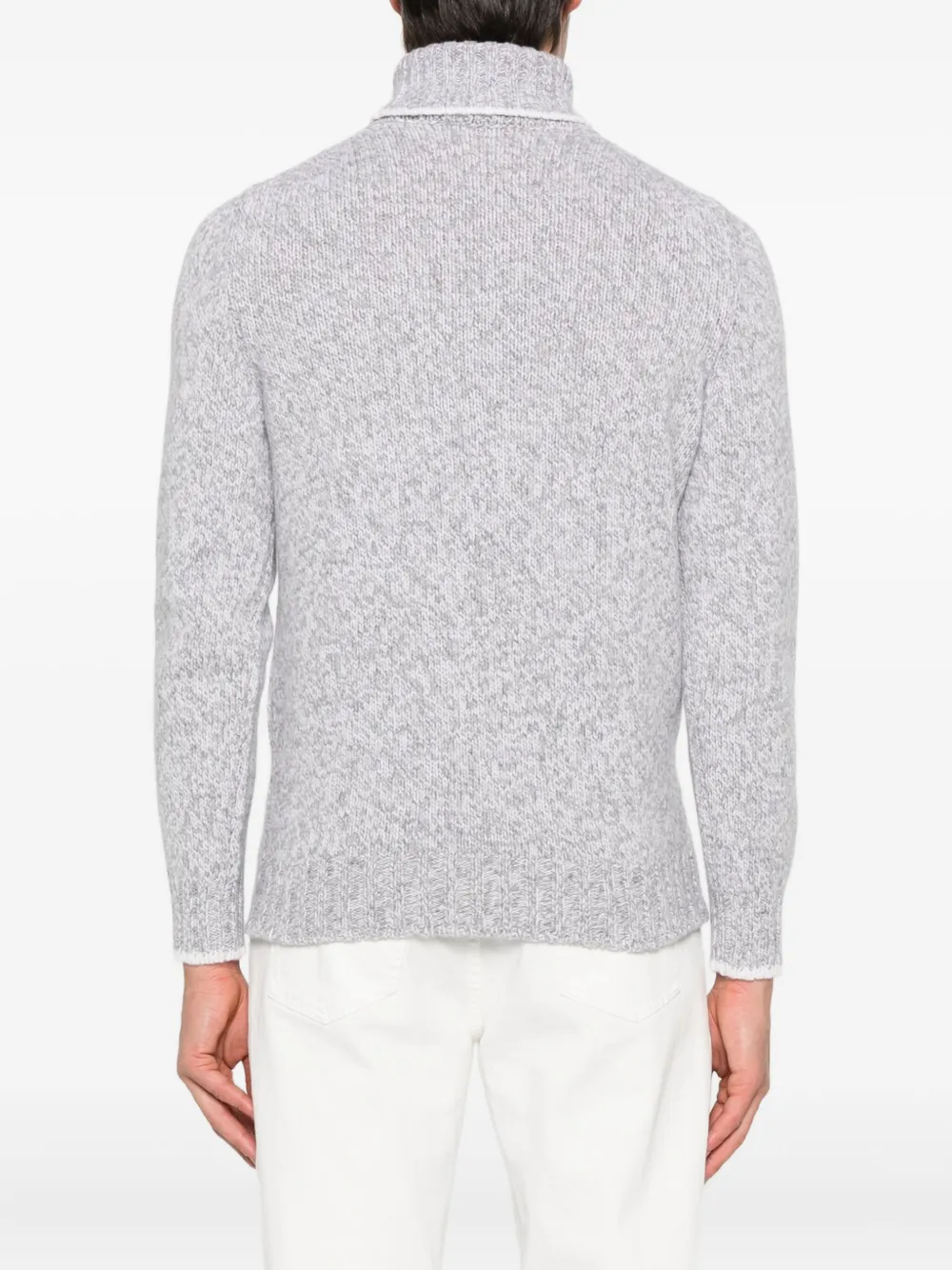 Gran Sasso Turtleneck Wool Sweater In Gray