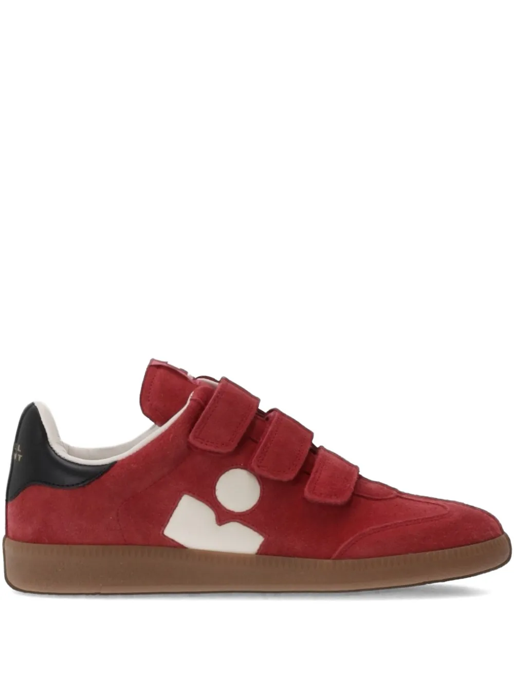 ISABEL MARANT Beth touch-strap suede sneakers Red