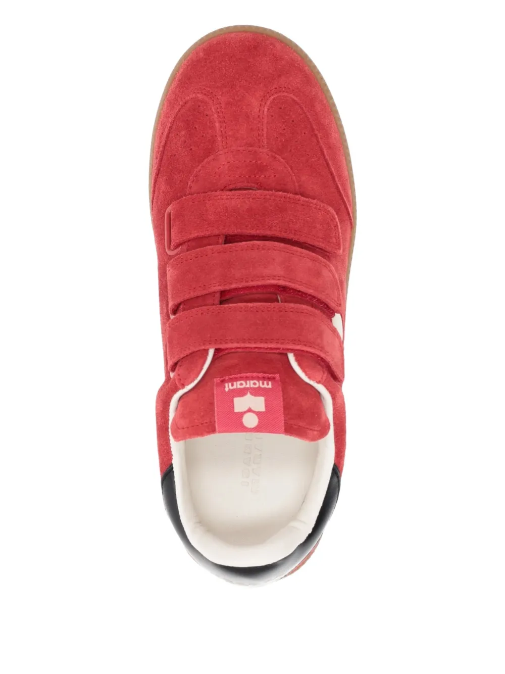 ISABEL MARANT Beth touch-strap suede sneakers Red