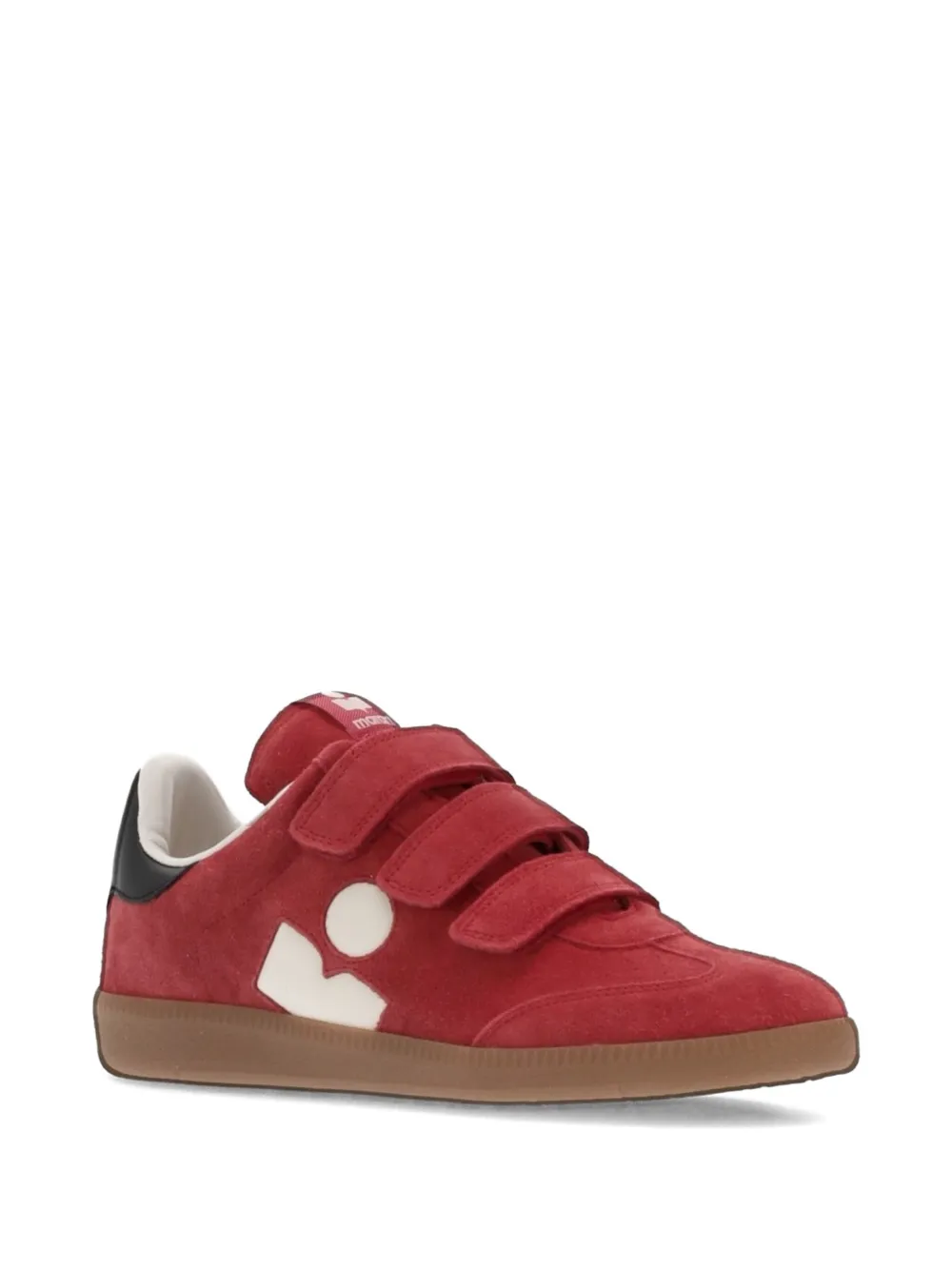 ISABEL MARANT Beth touch-strap suede sneakers Red