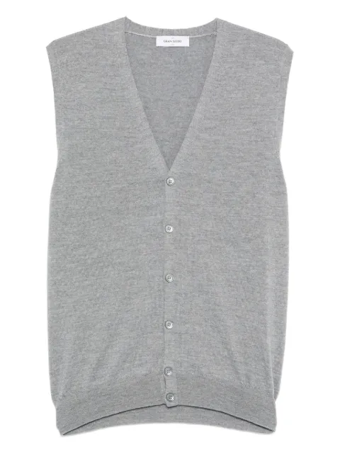 Gran Sasso wool V-neck vest