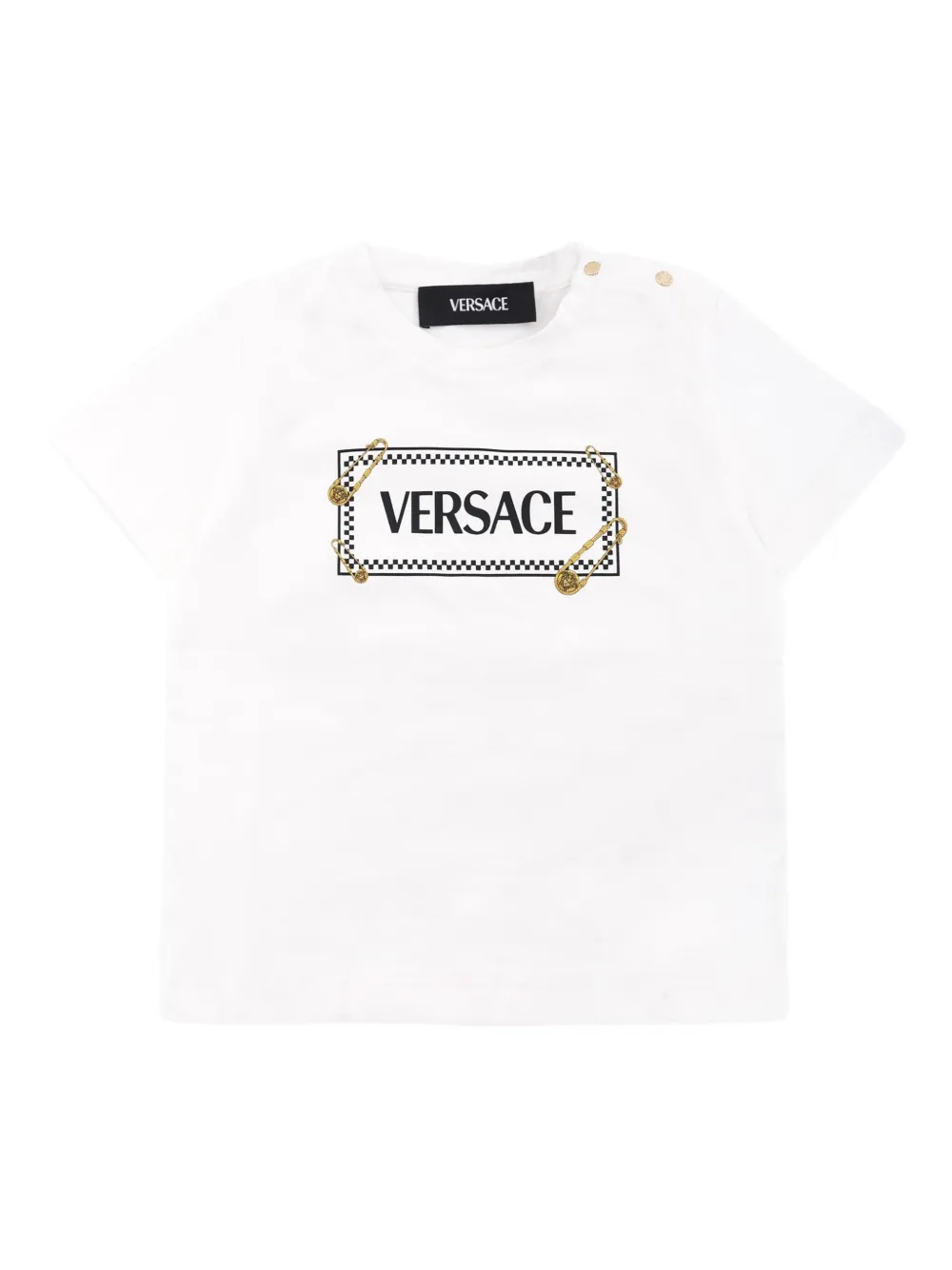 Versace Kids T-shirt met logoprint Wit