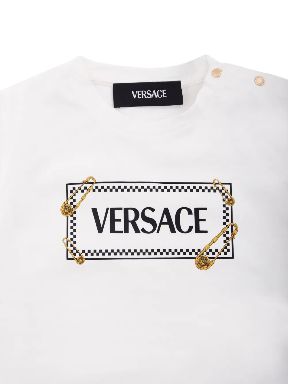 Versace Kids T-shirt met logoprint Wit
