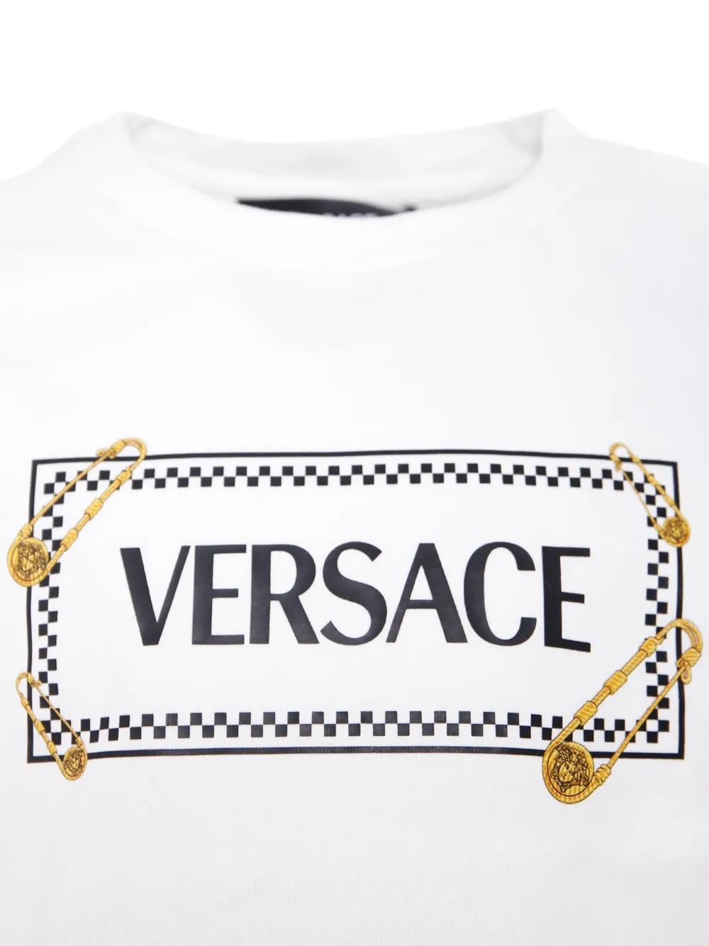 Versace Kids T-shirt met logoprint Wit