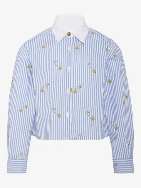 Versace Kids camisa con estampado Medusa Safety Pin